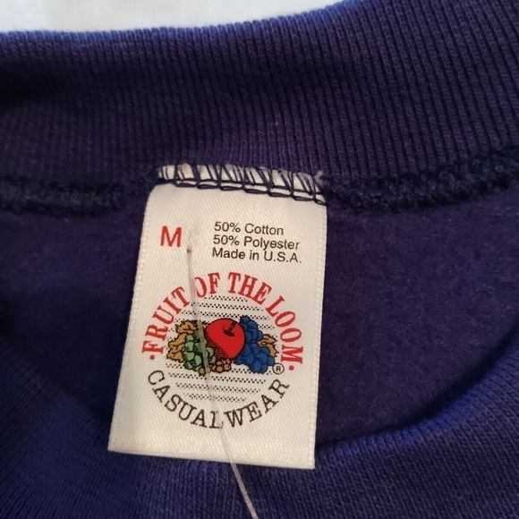 vintage fruit of the loom shortsleeve sweatshirt blank New USA Purple Medium - Picture 4 of 6